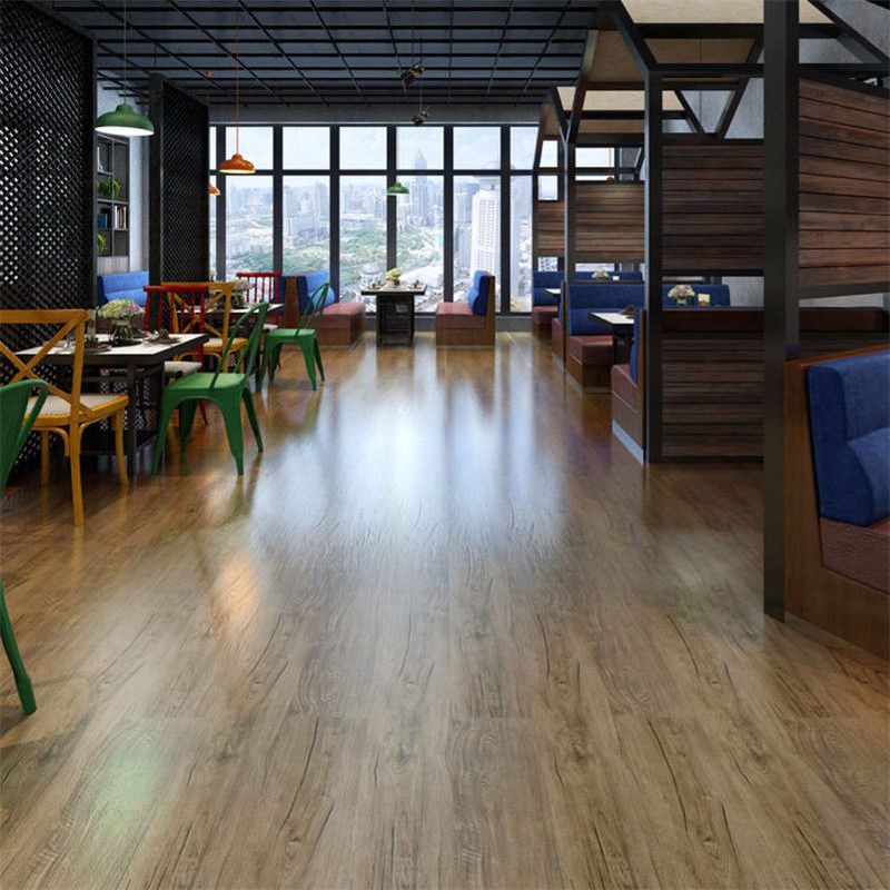 पिसो लैमिनैडो 8 मिमी एसपीसी विनाइल फ़्लोरिंग क्लिक प्लैंक विनाइल फ़्लोरिंग यूवी कोटिंग