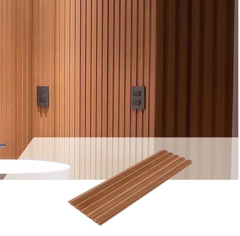 लिविंग रूम सजावटी आंतरिक डब्ल्यूपीसी दीवार पैनल 159*10 मिमी वॉटरप्रूफिंग