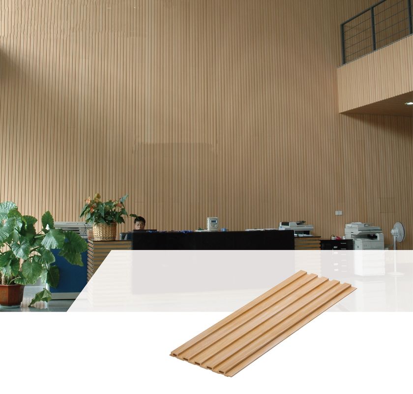 लिविंग रूम सजावटी आंतरिक डब्ल्यूपीसी दीवार पैनल 159*10 मिमी वॉटरप्रूफिंग