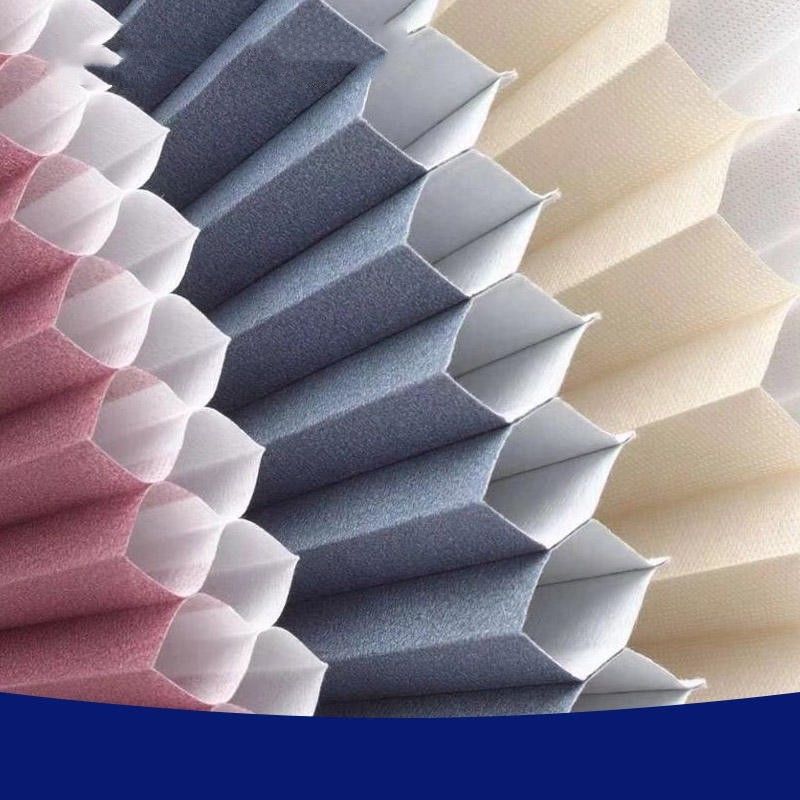 लोअर ओपन फोल्डिंग पेपर कॉर्डलेस कर्टेन ब्लाइंड्स प्लीटेड अस्थायी ब्लाइंड्स