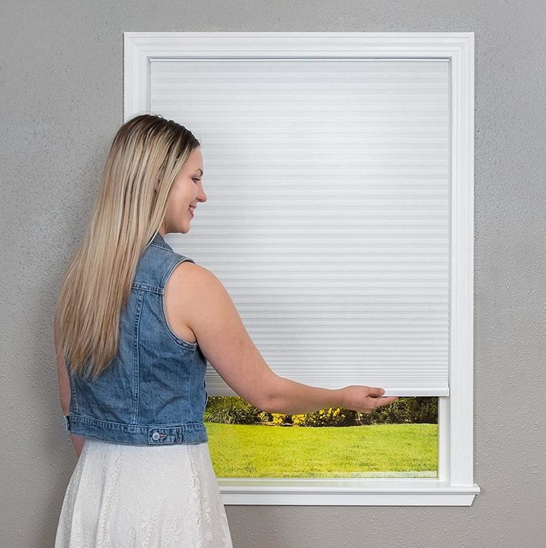 ट्रिम करने योग्य आकार बिल्कुल फिट ताररहित परदा अस्थायी स्थापना