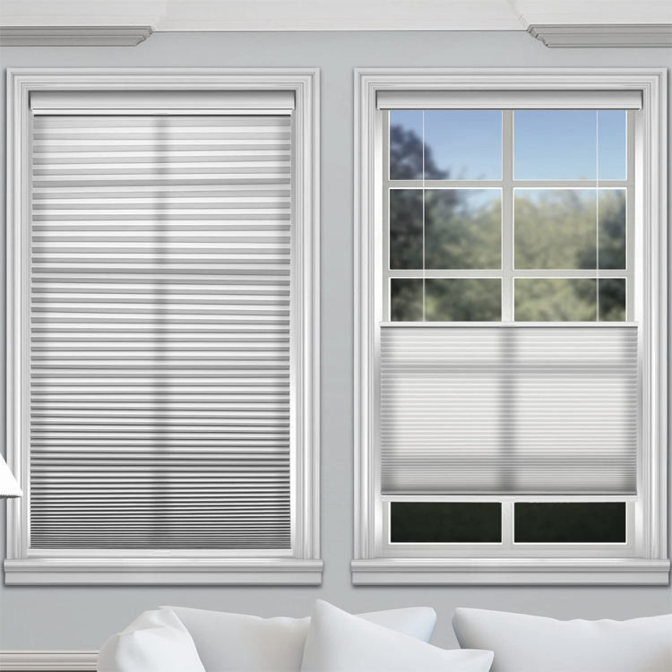 लाइट फ़िल्टरिंग डे नाइट हनीकॉम्ब ब्लाइंड्स होटल कॉर्डलेस सेल्युलर शेड