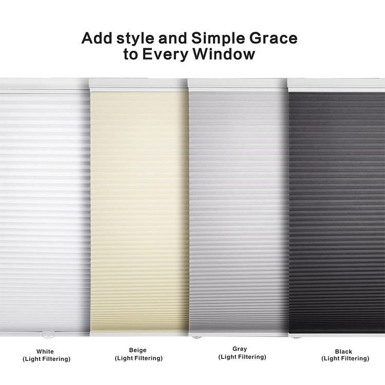 लाइट फ़िल्टरिंग डे नाइट हनीकॉम्ब ब्लाइंड्स होटल कॉर्डलेस सेल्युलर शेड