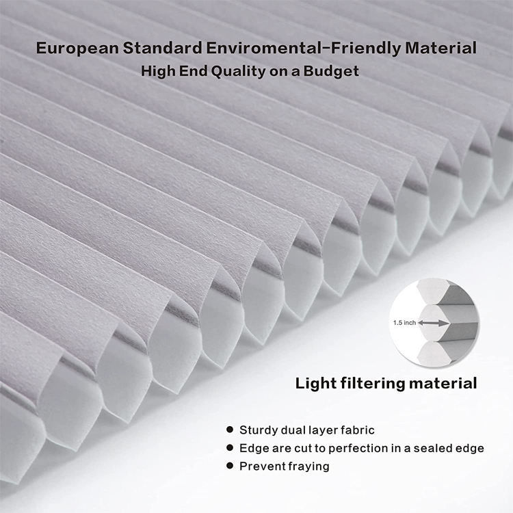 लाइट फ़िल्टरिंग डे नाइट हनीकॉम्ब ब्लाइंड्स होटल कॉर्डलेस सेल्युलर शेड
