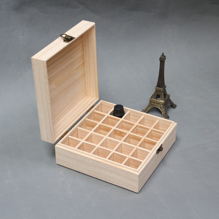 ड्राई फ्रूट भंडारण के लिए चौकोर हटाने योग्य ढक्कन वाला लकड़ी का बक्सा 41*31*24 सेमी