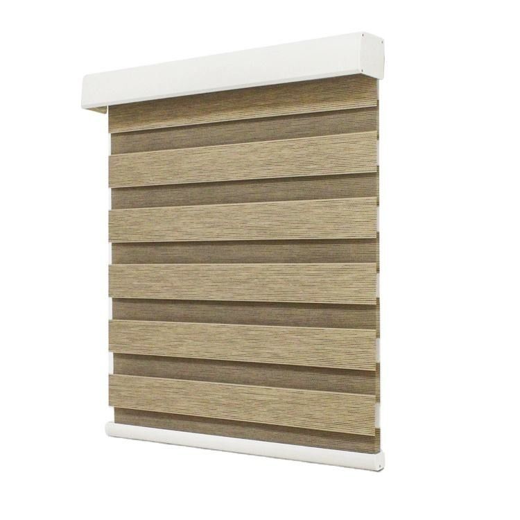 सीई चाइल्ड सेफ्टी कॉर्डलेस कर्टेन ब्लाइंड्स मोटराइज्ड ज़ेबरा हॉरिजॉन्टल रोलर शेड