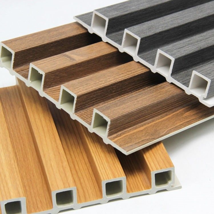 रंगीन डब्ल्यूपीसी दीवार पैनल दीवार सजावट आंतरिक आसान स्थापना विरोधी खरोंच डब्ल्यूपीसी दीवार आवरण