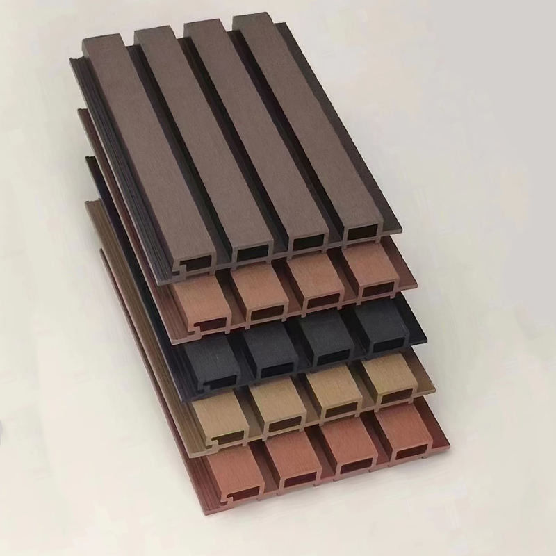 उच्च गुणवत्ता वाले खोखले बाड़ फ्लोटेड सह-विघटन सजावटी लकड़ी प्लास्टिक मिश्रित Wpc बाहरी दीवार पैनल आवरण