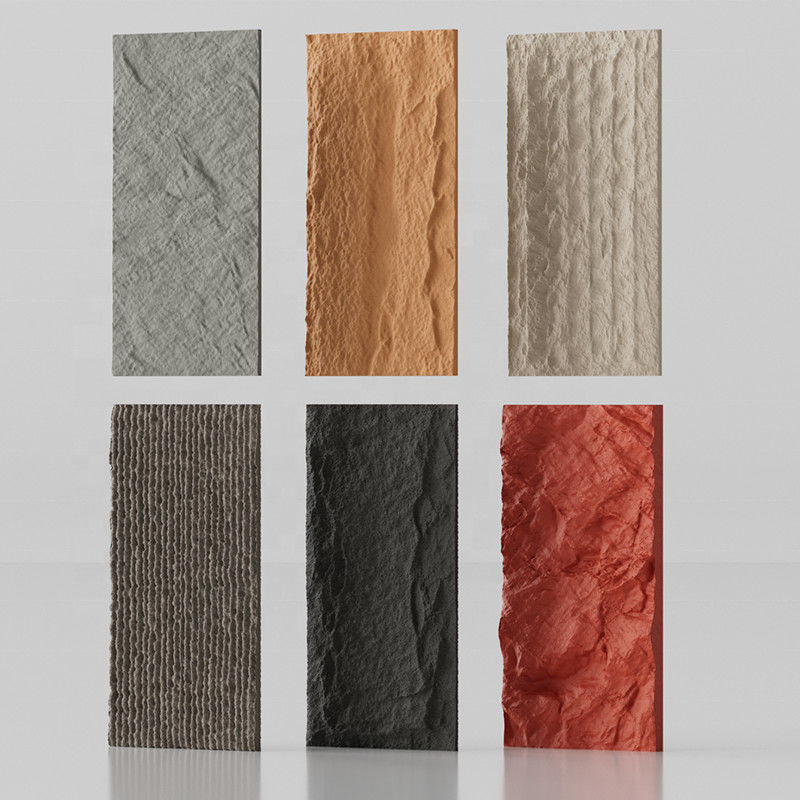 पीयू आर्टिफिशियल स्टोन वॉल पैनल पॉलीयूरेथेन मशरूम स्टोन 3 डी डेकोरेटिव स्टोन वॉल पैनल