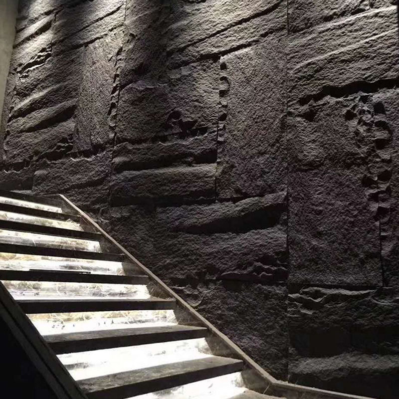 थोक पनरोक पीयू पत्थर 3 डी सजावट आउटडोर इनडोर सजावटी पत्थर दीवार पैनल कृत्रिम पीयू पत्थर