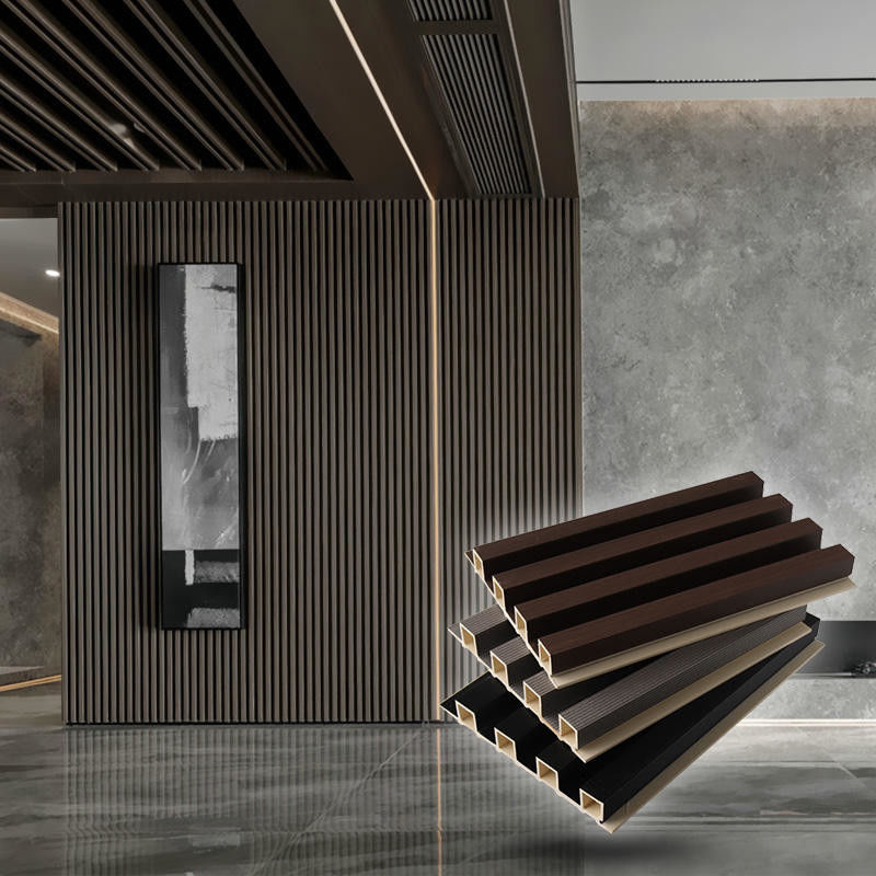फैक्टरी थोक पारिस्थितिक लकड़ी वॉलबोर्ड WPC पीवीसी प्लास्टिक वॉलबोर्ड टीवी दीवार के लिए इनडोर आउटडोर कस्टम रंग