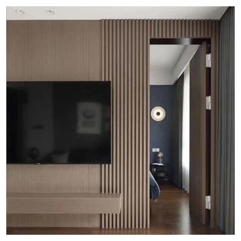 सस्ती कीमत सजावटी घर निर्माण सामग्री किफायती लकड़ी अनाज पीवीसी Wpc दीवार पैनल