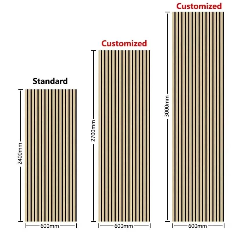 अपार्टमेंट कार्यालय में ध्वनि अवशोषण के लिए आधुनिक इंटीरियर ध्वनि प्रतिरोधी कम्पोजिट लकड़ी स्लेट दीवार ध्वनिक अवशोषक पैनल