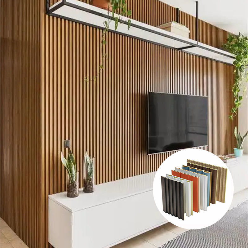 घरेलू वातावरण में आंतरिक दीवार के आवरण के लिए डब्ल्यूपीसी लैम्ब्रिन सजावटी पैनल