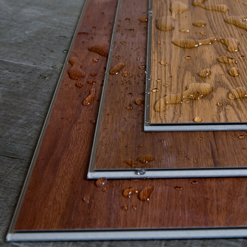 लक्जरी 7mm 8mm SPC फ़्लोरिंग मुफ़्त नमूने वाटरप्रूफ क्लिक लॉक रिजिड विनाइल प्लैंक इनडोर जिम ऑफिस उपयोग के लिए