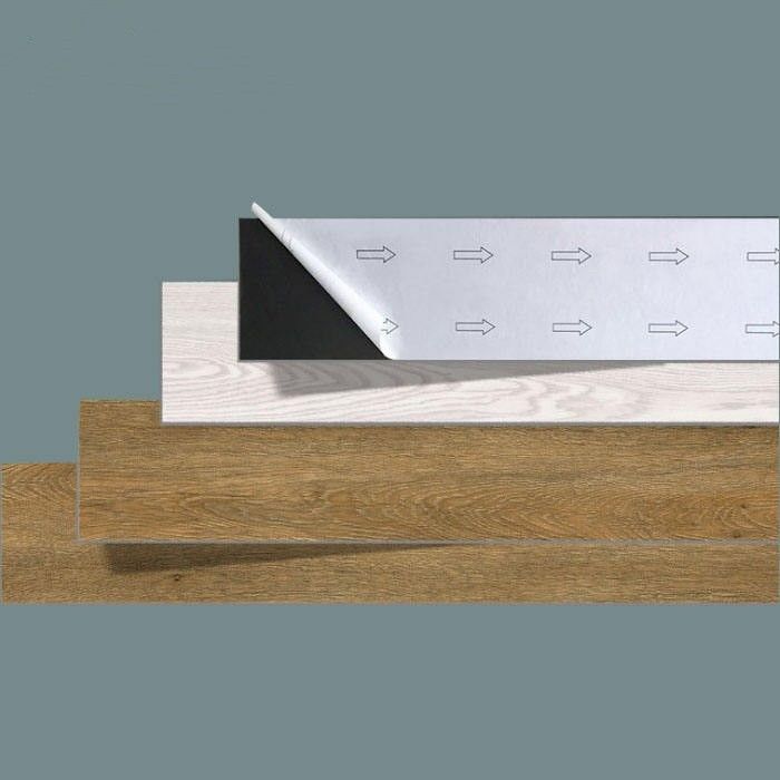 सेल्फ एडहेसिव वाटरप्रूफ पीवीसी फ्लोरिंग स्टिक DIY विनाइल फ्लोरिंग इनडोर डेकोर ऑफिस बिल्डिंग में