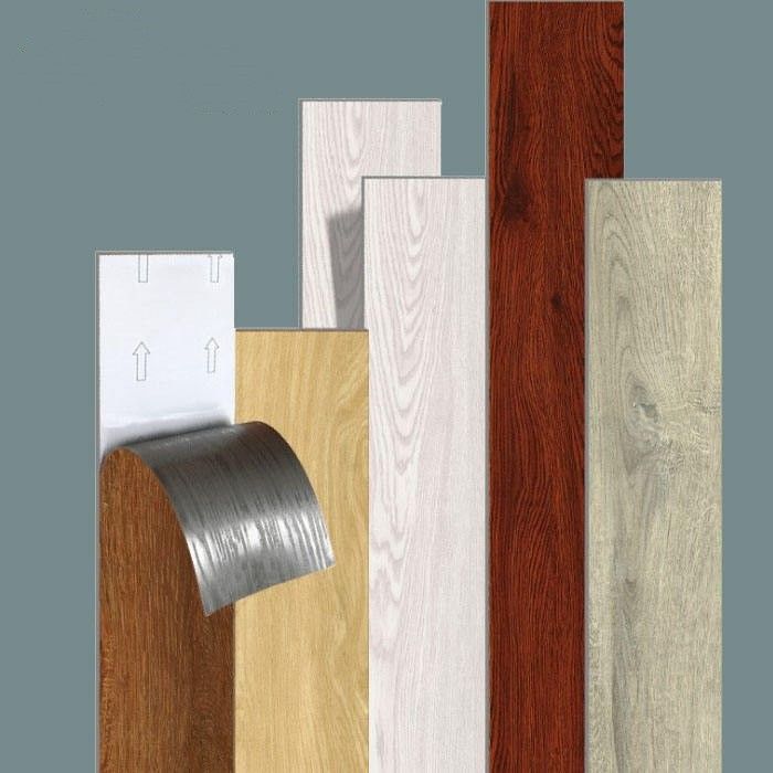 सेल्फ एडहेसिव वाटरप्रूफ पीवीसी फ्लोरिंग स्टिक DIY विनाइल फ्लोरिंग इनडोर डेकोर ऑफिस बिल्डिंग में