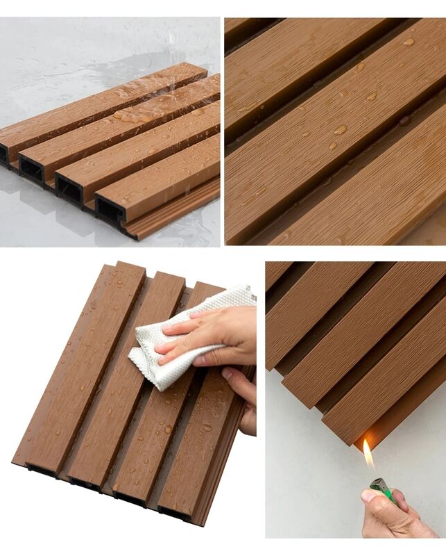 उच्च गुणवत्ता वाले जलरोधक WPC बाहरी दीवार पैनल बाहरी सजावट के लिए लकड़ी-प्लास्टिक मिश्रित सामग्री