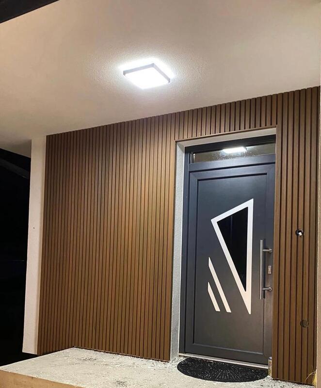 आधुनिक डब्ल्यूपीसी (WPC) मुखौटा पैनल आउटडोर साइडिंग बाहरी दीवार पैनल होटल के लिए डब्ल्यूपीसी दीवार क्लैडिंग