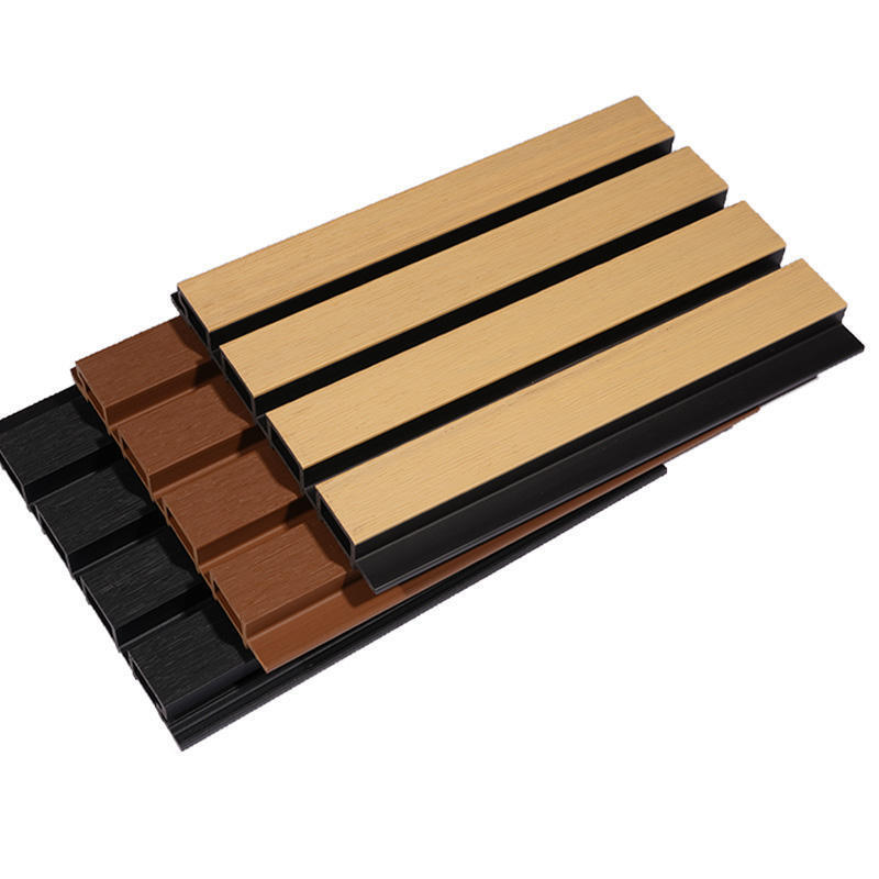 आधुनिक आउटडोर डब्ल्यूपीसी वॉल पैनल स्थापित करने में आसान और क्लासिक डिजाइन आउटडोर स्थानों के लिए जलरोधक सुविधा