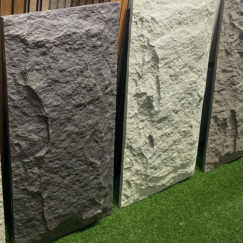 मुखौटा पीयू वॉल पैनल उच्च गुणवत्ता वाले पत्थर आसान स्थापना सजावटी गर्मी प्रतिरोधी आउटडोर और इनडोर वॉल पैनल