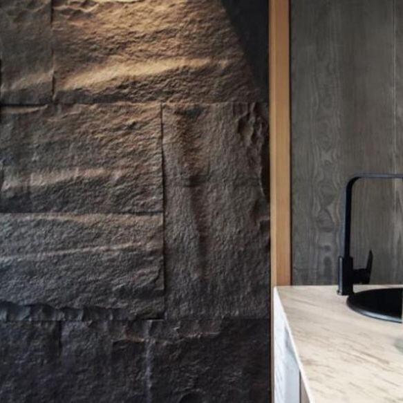 हल्के आधुनिक डिजाइन पॉलीयूरेथेन सजावटी पीयू पत्थर की दीवार पैनल होटल और इनडोर उपयोग के लिए बड़े स्लैब चीन में निर्मित