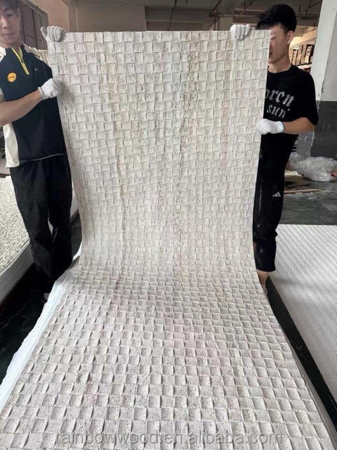 एमसीएम सॉफ्ट सीरीज़ आधुनिक डिजाइन लचीला कृत्रिम पर्यावरण के अनुकूल अग्निरोधक जलरोधक बड़े स्लैब इनडोर आउटडोर दीवार सजावट 3D