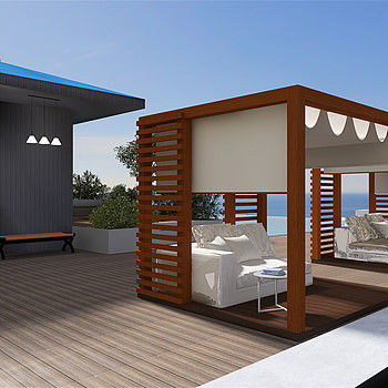 सह एक्सट्रूज़न लकड़ी प्लास्टिक समग्र बाहरी दीवार क्लैडिंग 222 मिमी × 25 मिमी