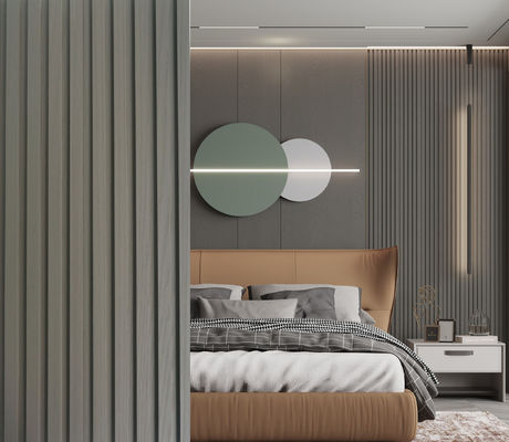 क्लासिक 3000 मिमी डब्ल्यूपीसी वुड फाइबर वॉल पैनल फ्लूटेड डब्ल्यूपीसी वॉल बोर्ड इको फ्रेंडली