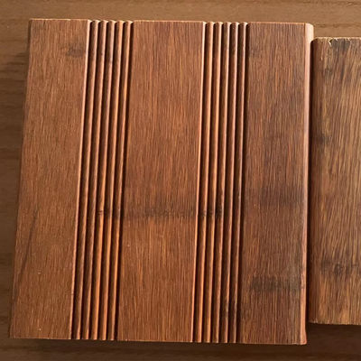 पनरोक बांस डेकिंग बोर्ड फर्श स्ट्रैंड बुना सतह प्राकृतिक आउटडोर