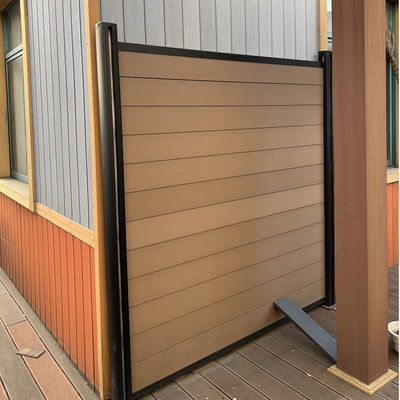 आउटडोर निजी घर WPC आउटडोर बाड़ उद्यान कम्पोजिट बाड़ पैनल