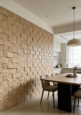 अभिनव दीवार सजावट समाधान आग प्रतिरोधी जल प्रतिरोधी पीयू आंतरिक और बाहरी दीवार आवरण के लिए कृत्रिम पत्थर की दीवार पैनल