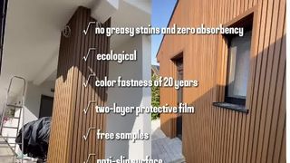 बाहरी स्थानों के लिए आधुनिक डब्ल्यूपीसी वॉल क्लैडिंग